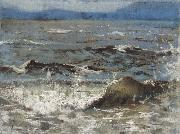 William Stott of Oldham Breaking Wave Spain oil painting artist